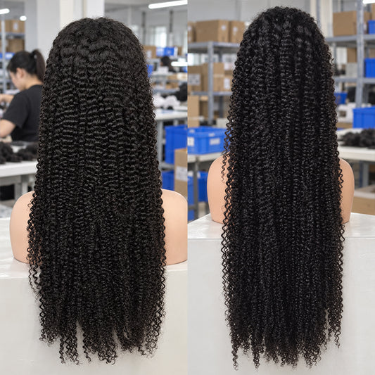 HD Lace Frontal Wig | KinKy Curly 100% Human Hair | Natural Black