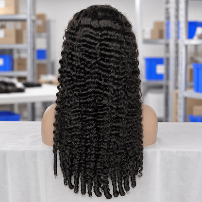 HD Lace Eurasian Curly Frontal Wig | 100% Human Hair | Natural Black