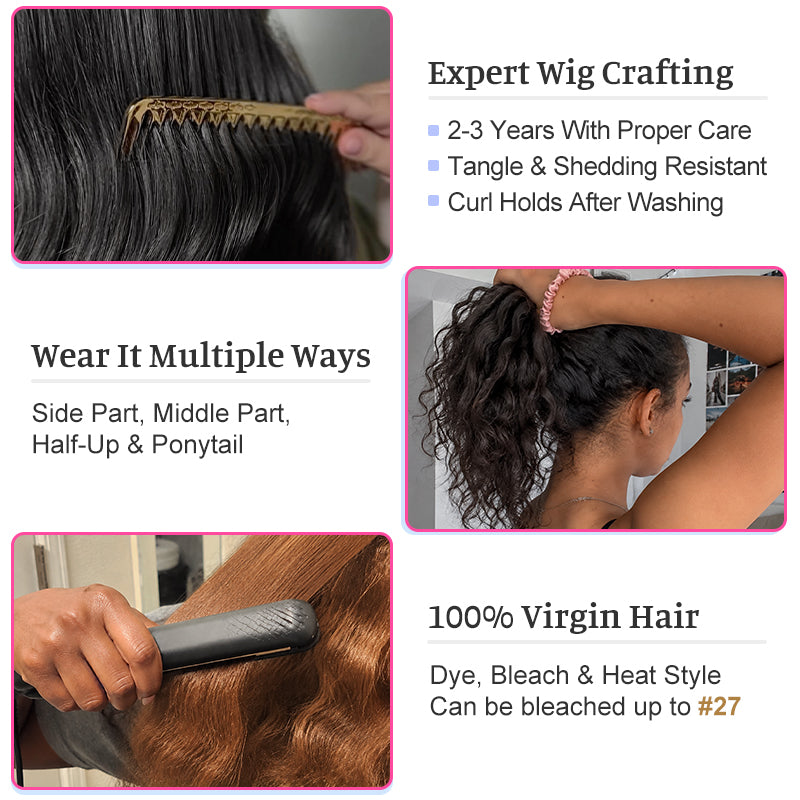 Kinky Curly Half Wig – 100% Virgin Human Hair