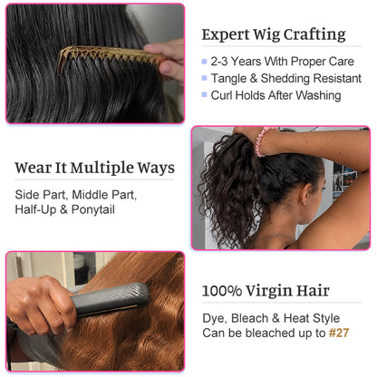 Kinky Curly Half Wig – 100% Virgin Human Hair