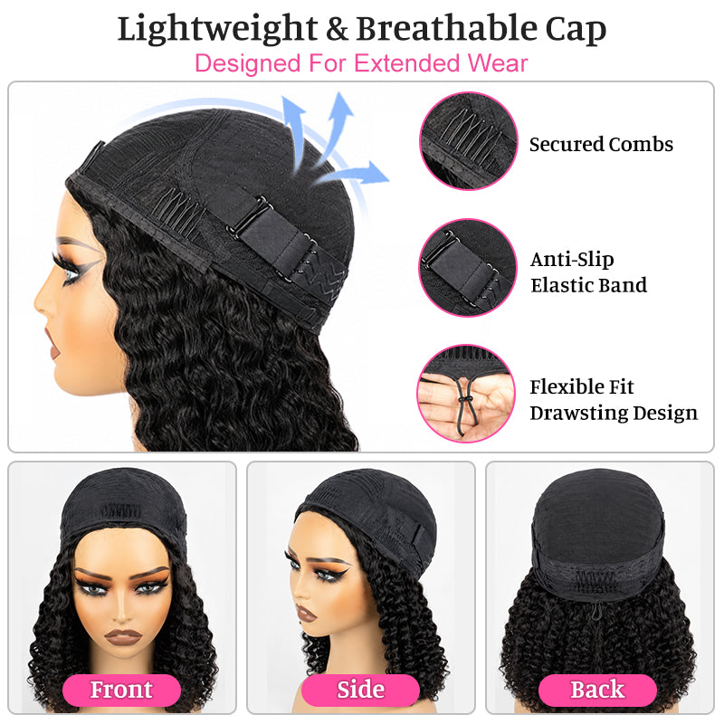 Kinky Curly Half Wig – 100% Virgin Human Hair