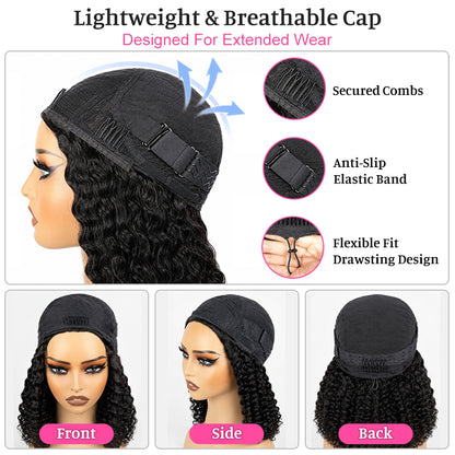Kinky Curly Half Wig – 100% Virgin Human Hair