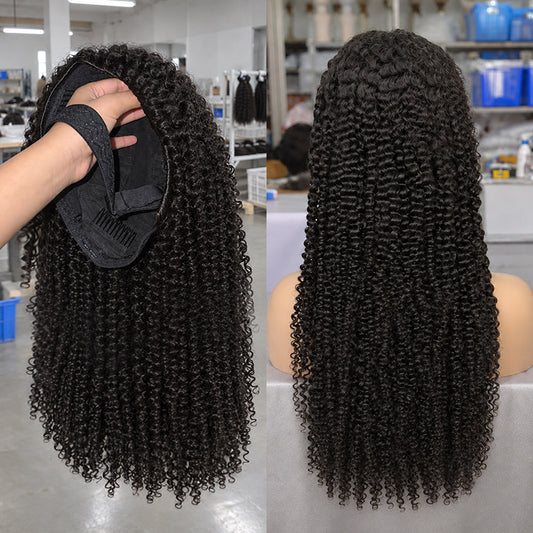 Wear & Go Kinky Curly Half Wig | Invisible Hairline | Beginner-Friendly