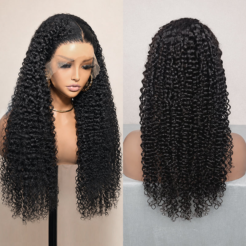 Jerry Curly HD Lace Frontal Wig | 100% Human Hair | Pre-Plucked Hairline