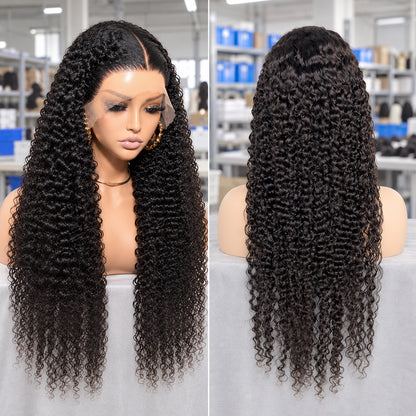 HD Lace Jerry Curly Frontal Wig | 100% Human Hair | Pre-Plucked Hairline