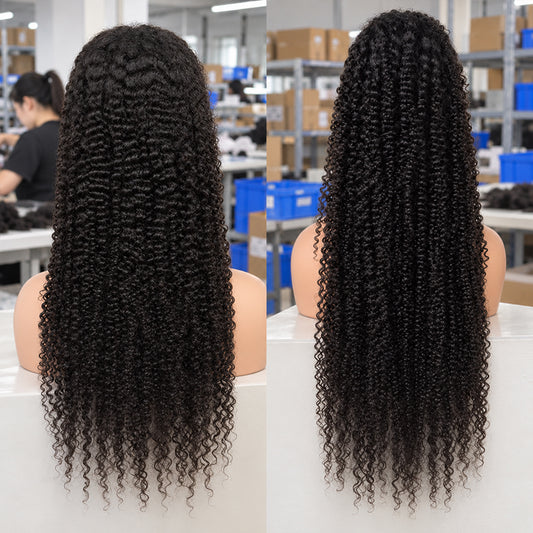 HD Lace Frontal Wig | KinKy Curly 100% Human Hair | Natural Black