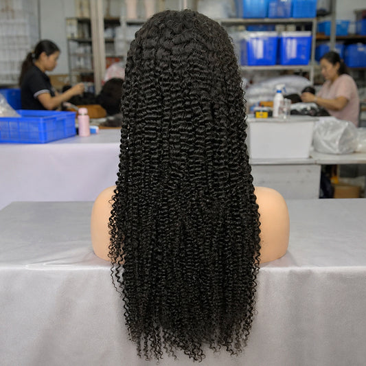 Kinky Curly Human Hair Wig | Transparent Lace Frontal Natural | Hairline 180%