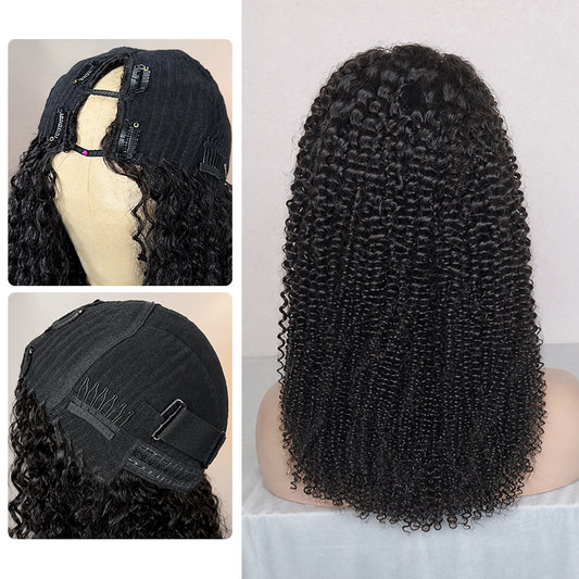 Kinky Curly V-Part Wig – 100% Virgin Human Hair