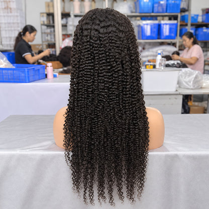 Kinky Curly Human Hair Wig | Transparent Lace Frontal | NaturalHairline 180%