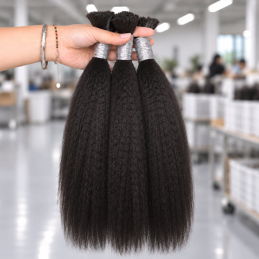 Kinky Straight Virgin Bulk Hair For Braids | 100% Human Hair | 100g