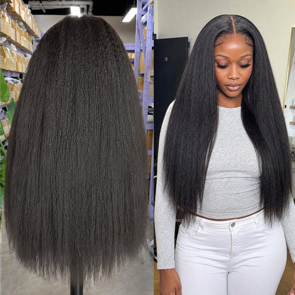5×5 HD Lace Kinky Straight Closure Wig | Natural & Full Look | Premium Human Hair