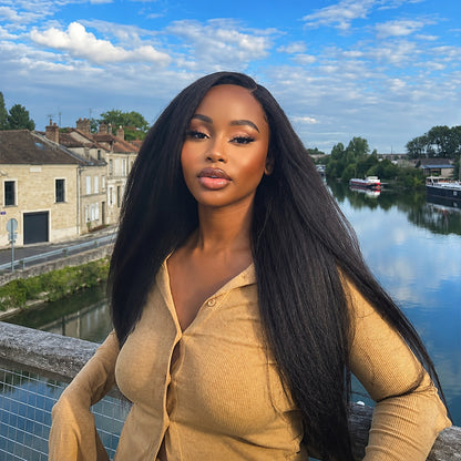 5×5 HD Lace Kinky Straight Closure Wig | Natural & Full Look | Premium Human Hair