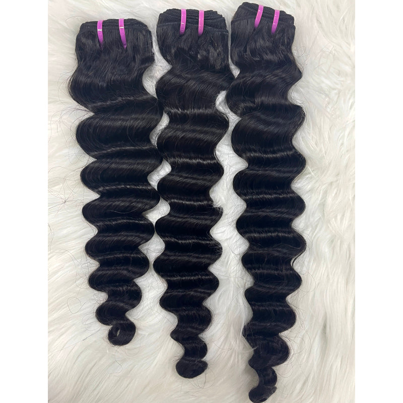 Loose Deep Wave 100% Human Hair Bundles (Raw & Virgin Available）