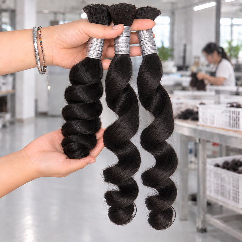 Loose Wave Virgin Bulk Hair For Braids | 100% Human Hair | 100g