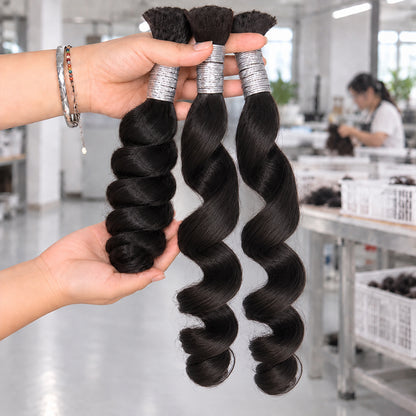 Loose Wave Virgin Bulk Hair For Braids | 100% Human Hair | 100g