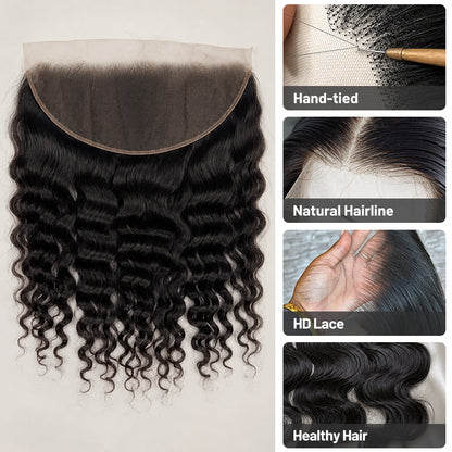 Indian Curly Virgin Hair Frontal & Closure | Perfect Match for Bundles