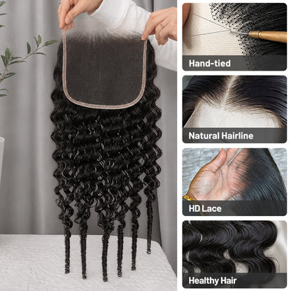 Eurasian Curl Virgin Hair Frontal & Closure | Perfect Match for Bundles