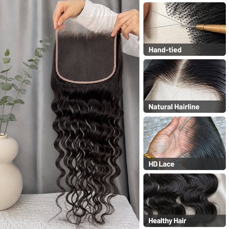 Natural wave Virgin Hair Frontal & Closure | Perfect Match for Bundles