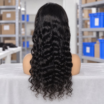 HD Lace Nature Wave Frontal Wig | 100% Human Hair | Natural Black