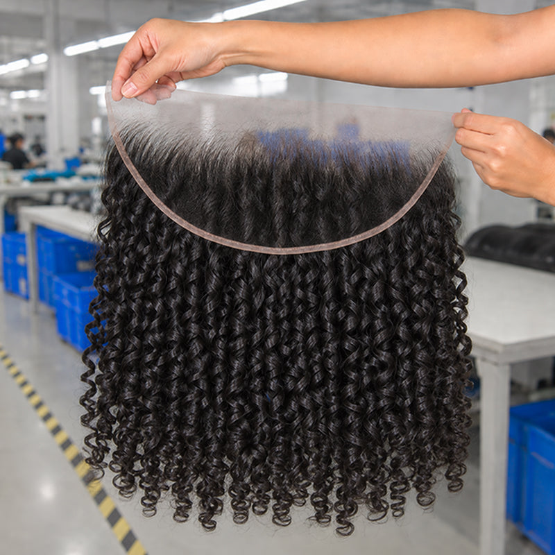 Pixie Curly Virgin Hair Frontal & Closure | Perfect Match for Bundles