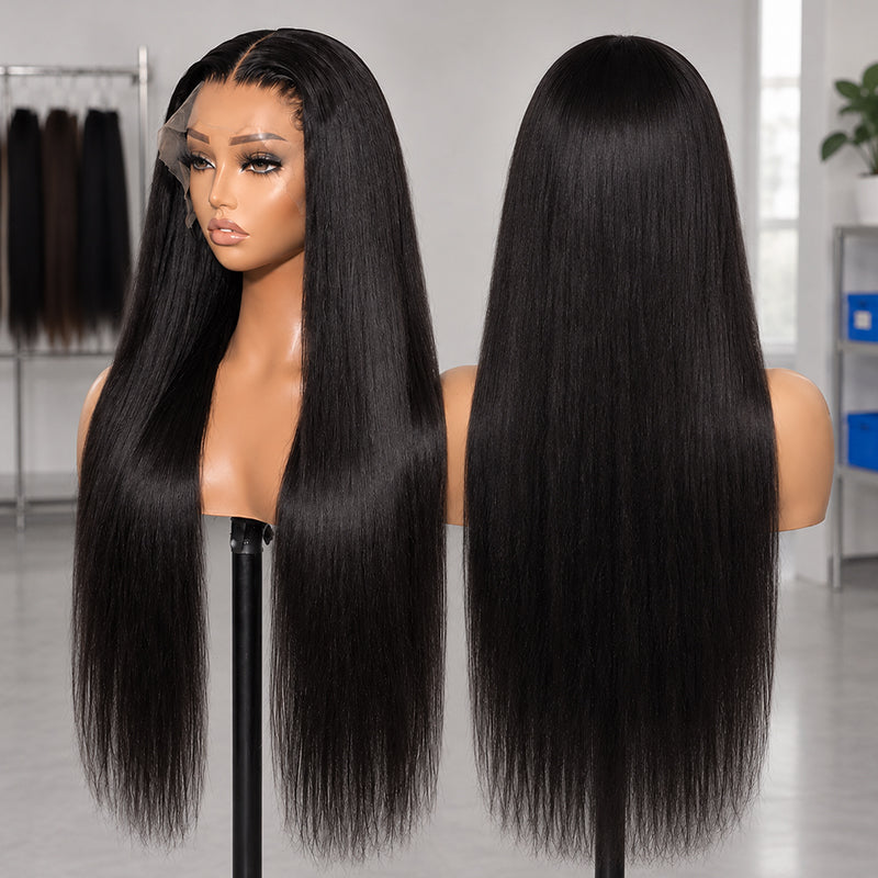 100% Straight Human Hair | Transparent  Lace Frontal | 180% Natural Density