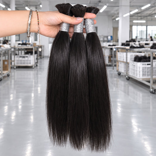 Straight Virgin Bulk Hair For Braids | 100% Human Hair | 100g