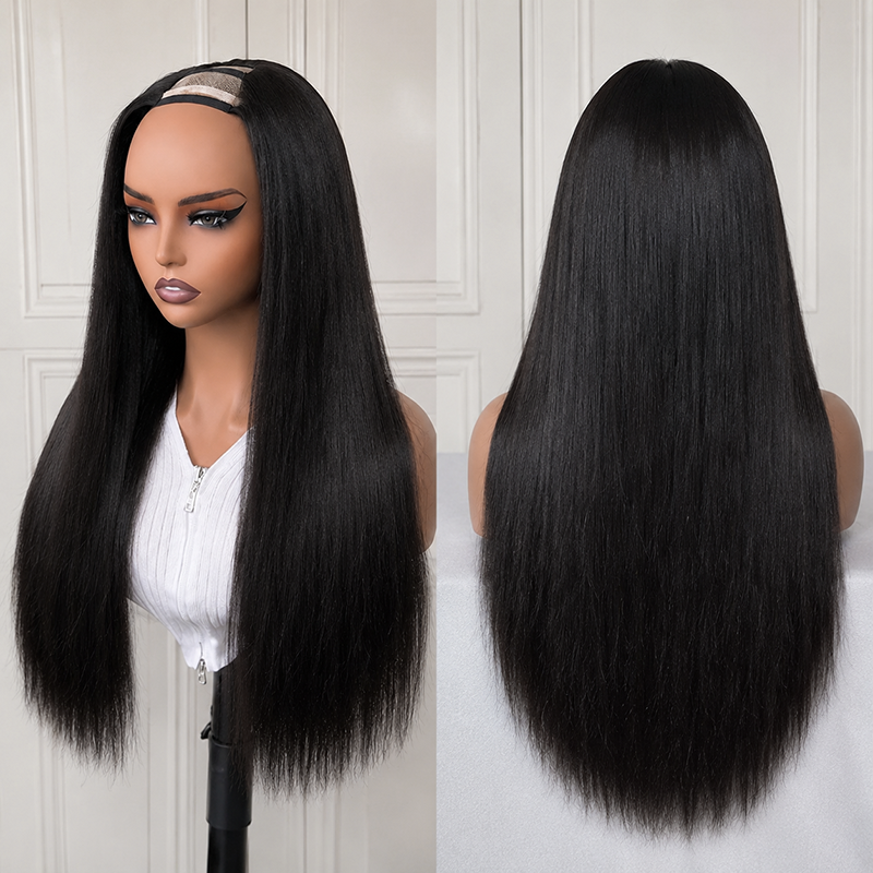 Straight V-Part Wig – 100% Virgin Human Hair