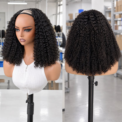 4b4c Afro Curly V-Part Wig – 100% Virgin Human Hair