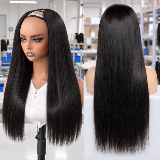Straight V-Part Wig – 100% Virgin Human Hair
