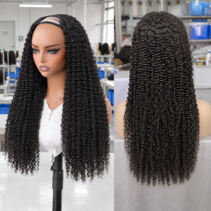 Kinky Curly V-Part Wig – 100% Virgin Human Hair