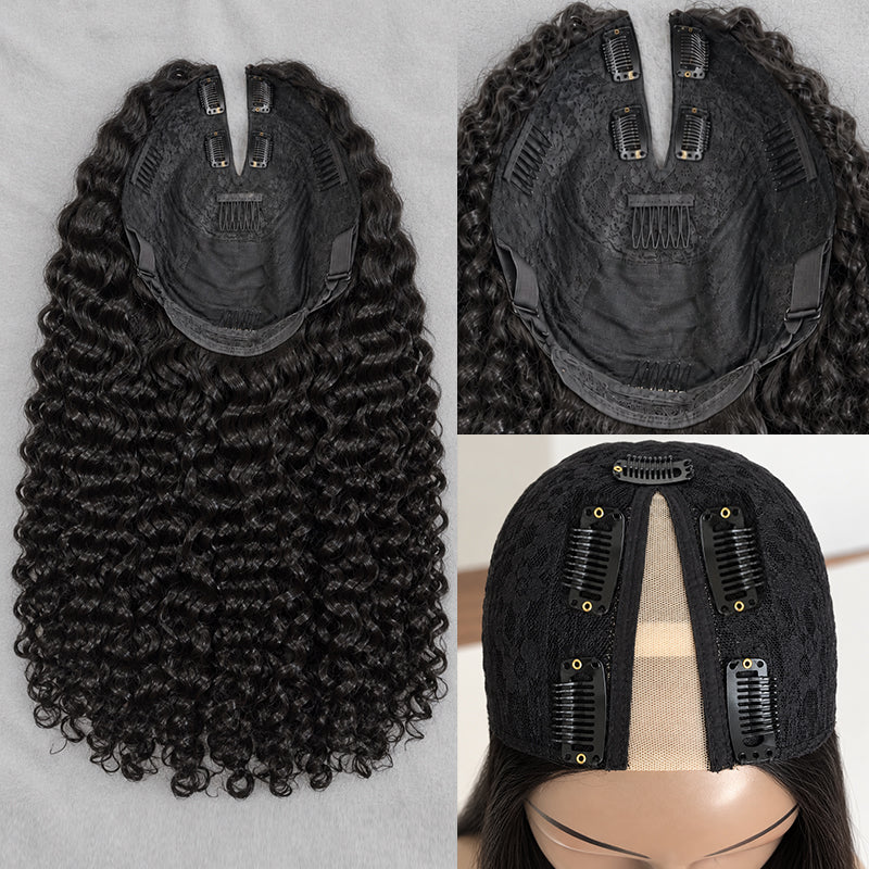 Burmese Curly V-Part Wig – 100% Virgin Human Hair