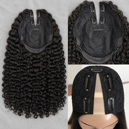 Burmese Curly V-Part Wig – 100% Virgin Human Hair