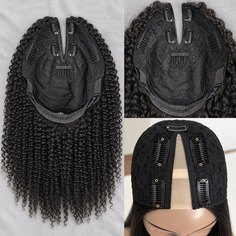 Kinky Curly V-Part Wig – 100% Virgin Human Hair