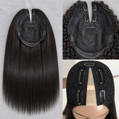 Straight V-Part Wig – 100% Virgin Human Hair
