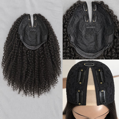 4b4c Afro Curly V-Part Wig – 100% Virgin Human Hair