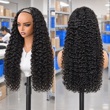 Burmese Curly V-Part Wig – 100% Virgin Human Hair