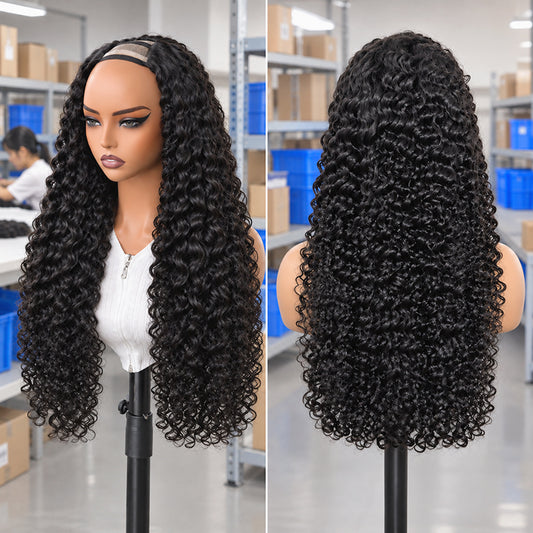 Burmese Curly V-Part Wig – 100% Virgin Human Hair