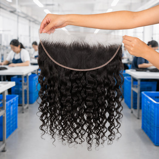 Water Wave Virgin Hair Frontal & Closure | Perfect Match for Bundles