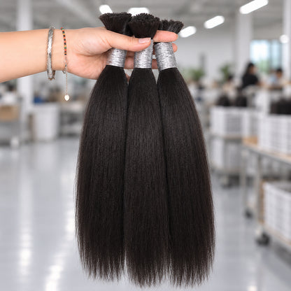 Yaki Straight Virgin Bulk Hair For Braids | 100% Human Hair | 100g