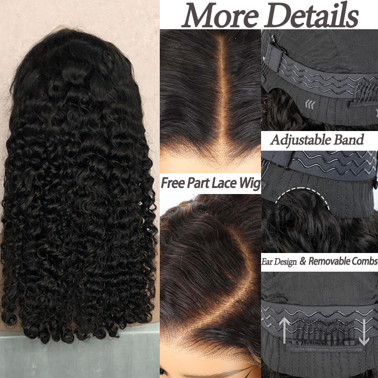 13x4 Transparent Lace Burmese Curly Wig Natural Hairline 180%