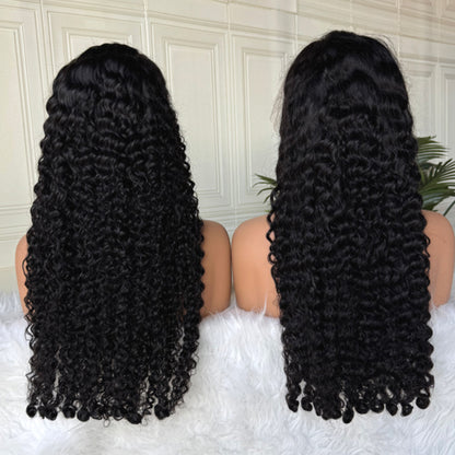 Burmese Curly HD Lace Frontal | 100% Human Hair Wig | Natural Black