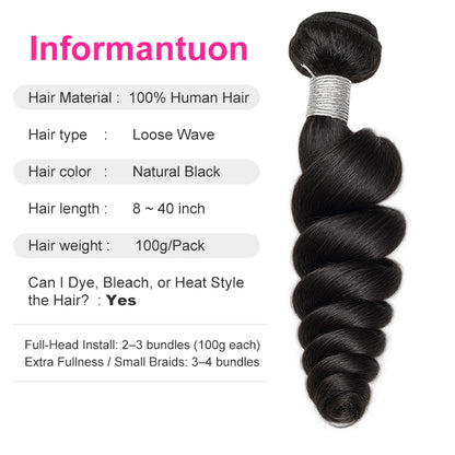 Loose Wave Virgin Bulk Hair For Braids | 100% Human Hair | 100g