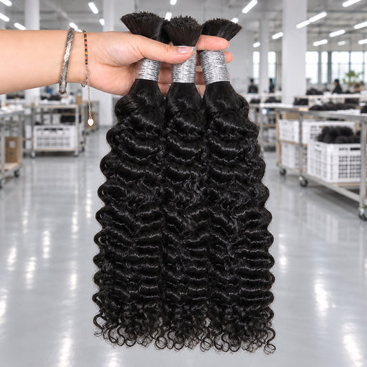 Vietnamese Curly Virgin Bulk Hair For Braids | 100% Human Hair | 100g