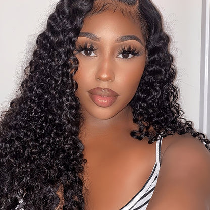 13x4 Transparent Lace Burmese Curly Wig Natural Hairline 180%