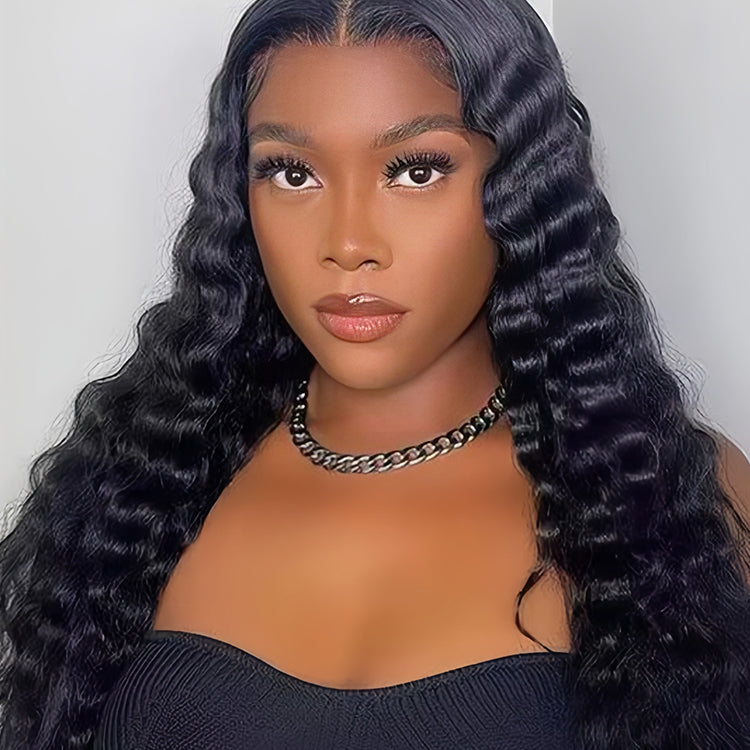 13x4 Transparent Lace Cambodian Wave Wig Natural Hairline 180%