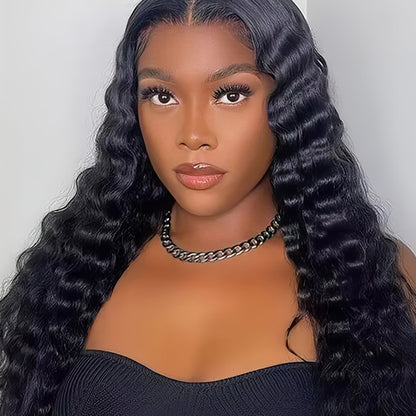 13x4 Transparent Lace Cambodian Wave Wig Natural Hairline 180%