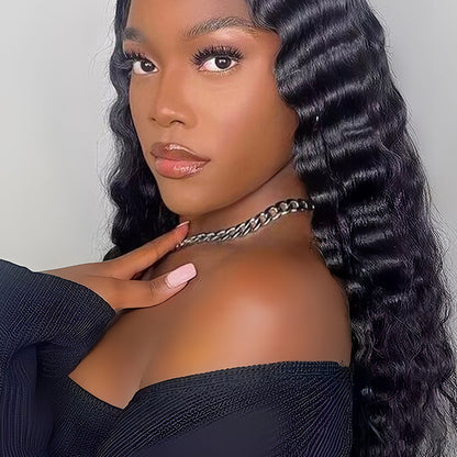 13x4 Transparent Lace Cambodian Wave Wig Natural Hairline 180%