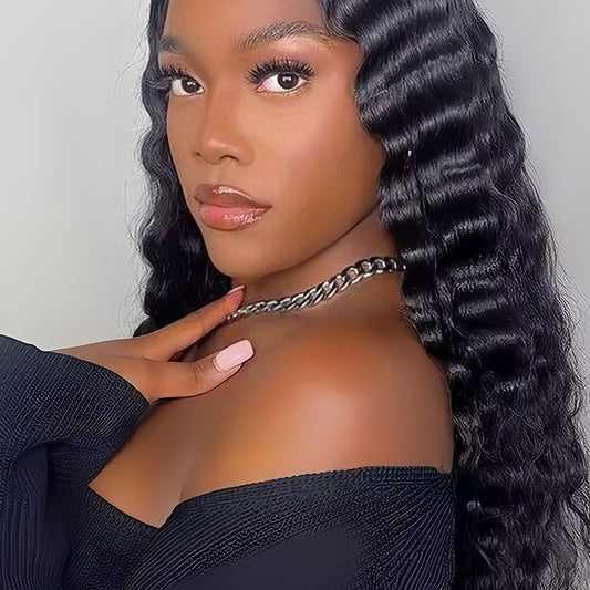 13x4 Transparent Lace Cambodian Wave Wig Natural Hairline 180%