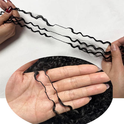 Deep wave Crochet Hair Pre-Separated Feather Soft Knotless Human Hair Extensions