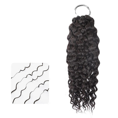 Water wave Crochet Hair Pre-Separated Feather Soft Knotless Human Hair Extensions